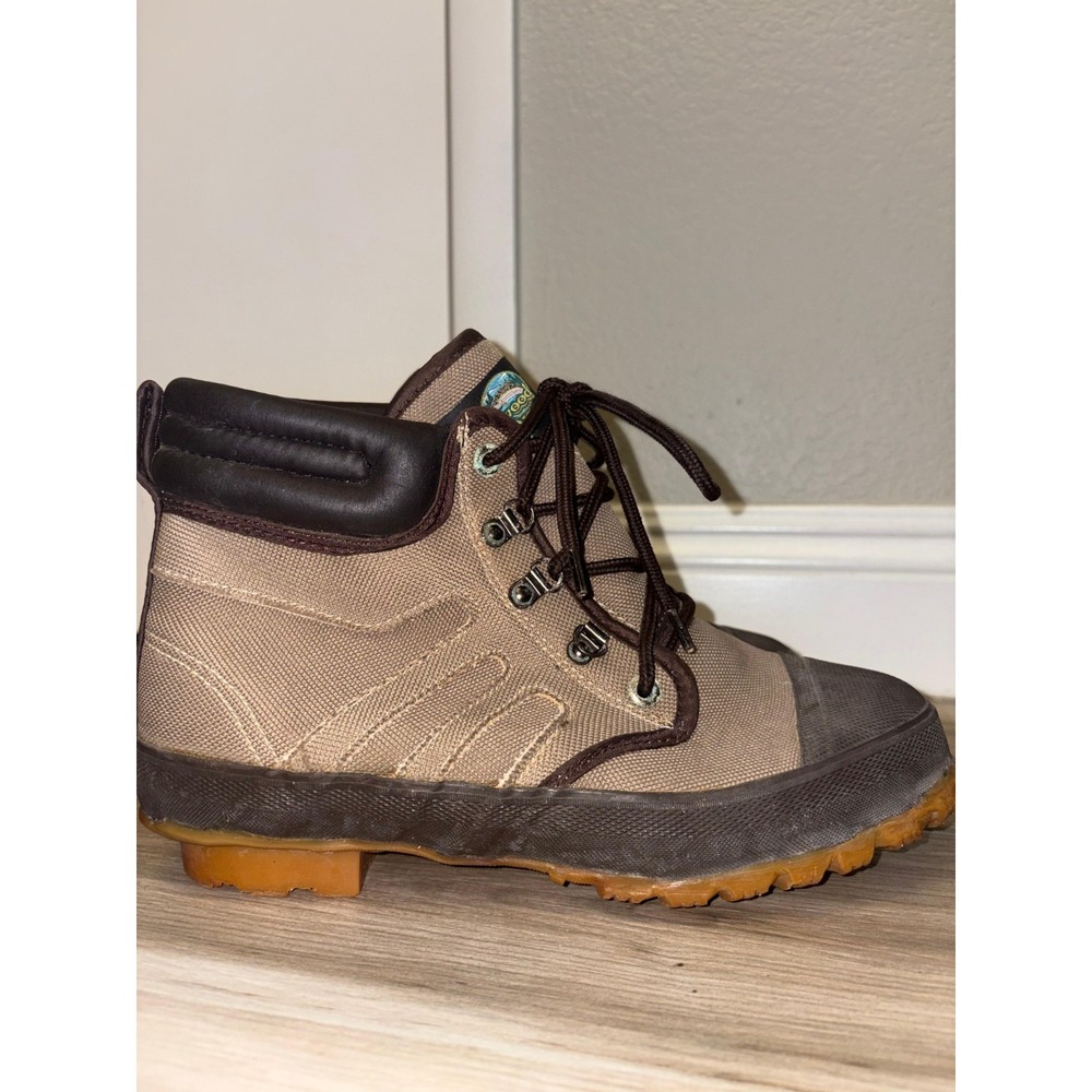 Redhead Dogwood Canyon Brown Canvas Leather Ankle Boots Men's Size 9 M